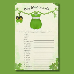 Little Lucky One Shamrock Baby Girl Word Search