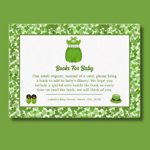 Little Lucky One Shamrock Books For Baby Girl Enclosure Card