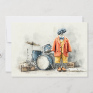 Little Maestro 1st Birthday Party Invitation