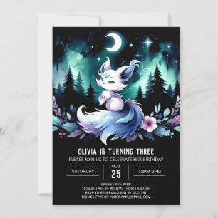 Little Majestic Wolf Birthday Invitation