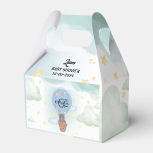  little man adventure awaits bear baby shower favour box