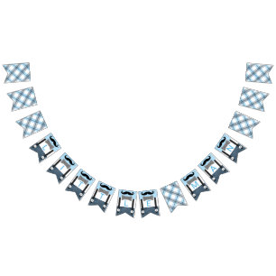 Little man baby blue navy boy baby shower bunting 