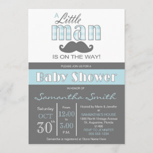 Little Man Baby Shower Invitation