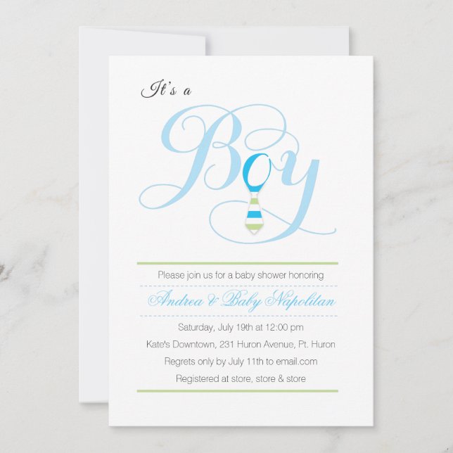 Little Man | Baby Shower Invitation (Front)