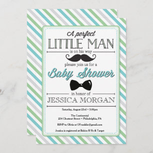 Little Man Baby Shower Invitation