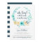 Little Man Baby Shower Invitation Blue Grey Card