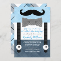 little man baby shower invitation boy green navy