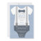 Little Man Baby Shower Invitation, Navy Blue, Grey