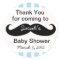Little Man Baby Shower party Favour Stickers gift