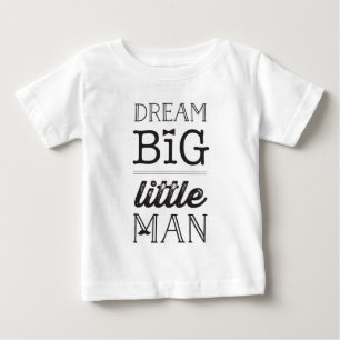 Little Man Big Dreams BowTie Baby Boy Kids T-shirt