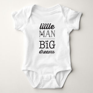 Little Man Big Dreams Classic Boy Baby T-shirt Bodysuit