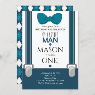Little Man Birthday Invitation