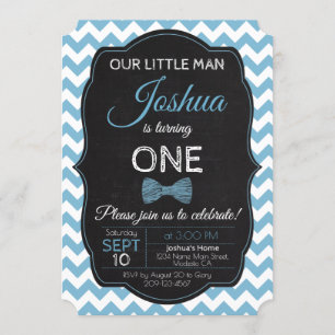 Little Man Birthday Party Invitation