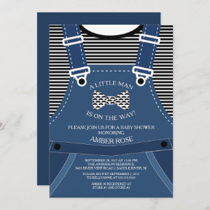 Little Man Bow Tie Baby Shower Invitation