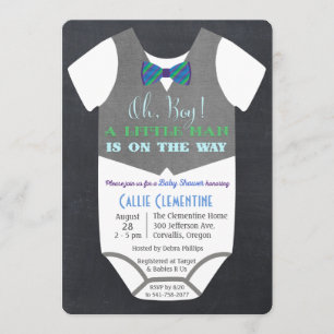 Little Man Bow Tie Baby Shower Invitation