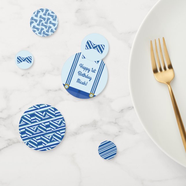 Little Man Boy's 1st Birthday Party Confetti (Group)