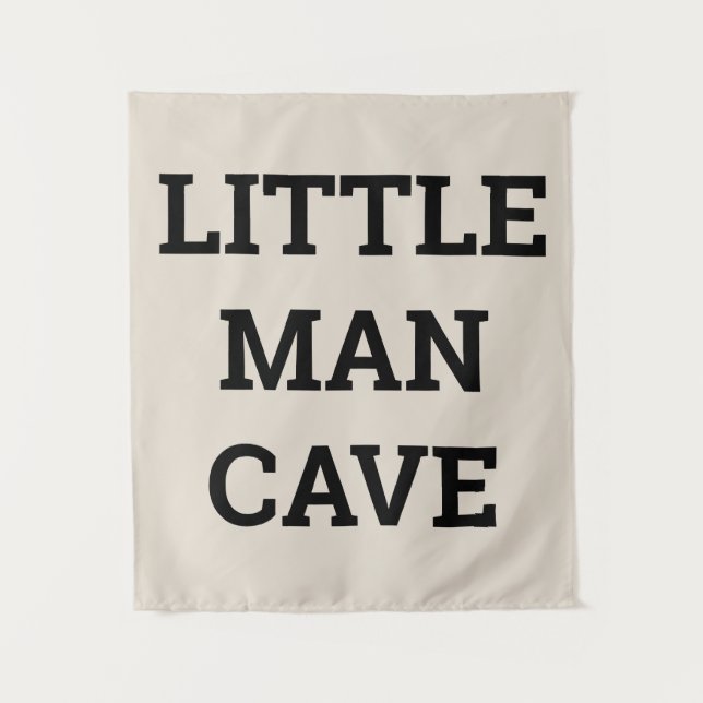 Little Man Cave Boy's Room Nursery Playroom Wall Tapestry (Front)
