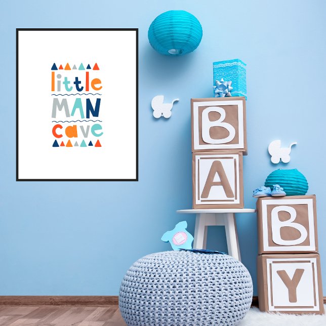Little Man Cave Typography Boys Wall Decor (Creator Uploaded)