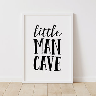Little Man Cave Woodland Nursery Poster