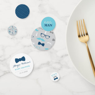 Little Man Confetti, Navy Blue, Baby Blue Confetti