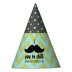 Little Man Hipster Moustache Birthday Party Hat