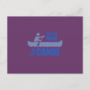 Little man in the canoe postcard