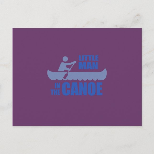 Little man in the canoe postcard (Front)