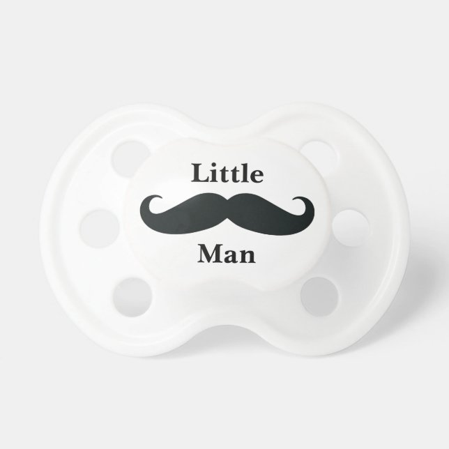 Little Man Moustache Baby Pacifier (Front)