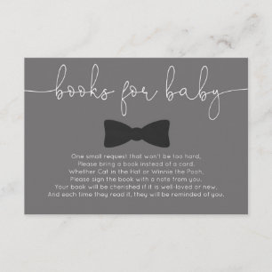 Little man moustache boy baby shower books for bab enclosure card