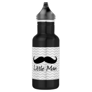Little Man Moustache Chevron Cute Boys 532 Ml Water Bottle