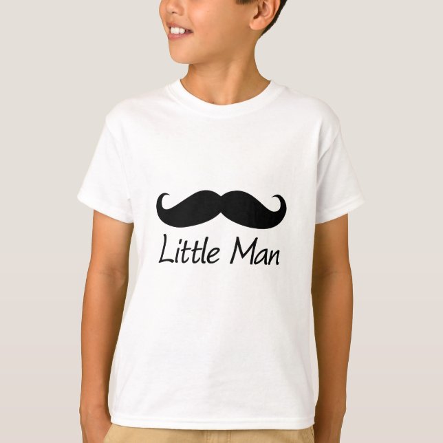 Little Man Moustache Chevron Cute Boys T-Shirt (Front)