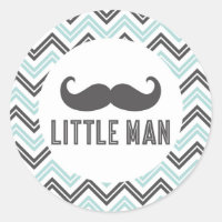 Little Man Moustache Sticker