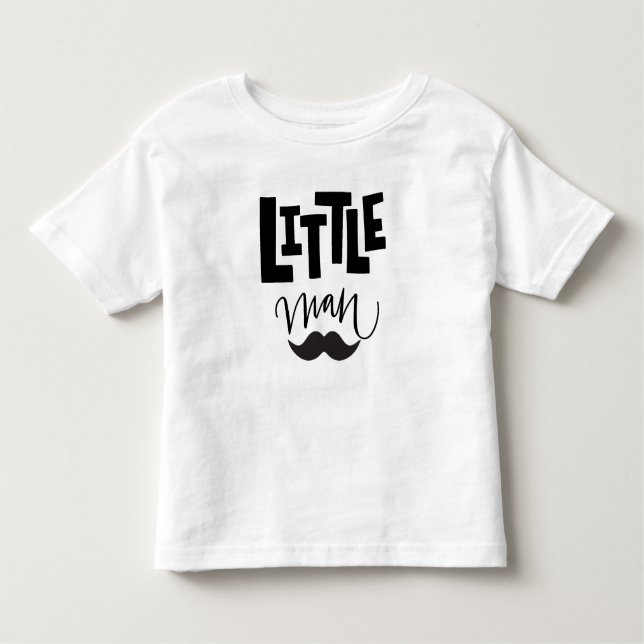 Little Man Moustache Toddler T-Shirt (Front)