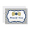 Little Man Thank You Card, Navy, Faux Glitter