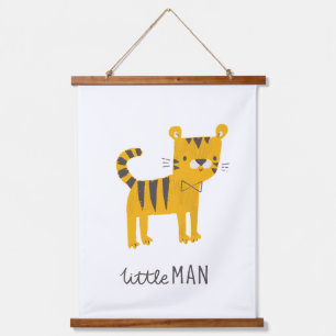 Little Man   Tiger Bow Tie Hanging Tapestry