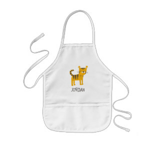 Little Man   Tiger Bow Tie Kids Apron