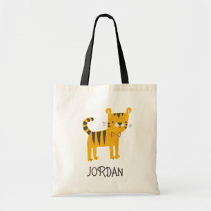 Little Man Tiger Bow Tie Tote Bag