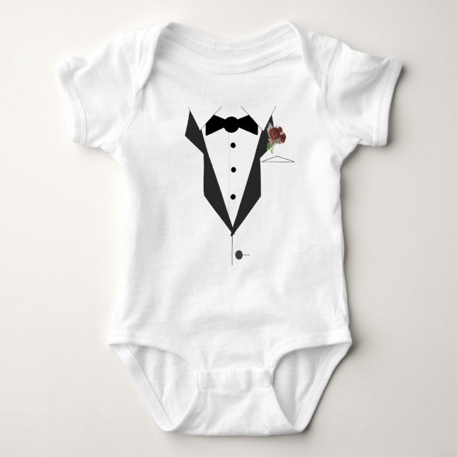 Little Man Tuxedo  Baby Bodysuit (Front)