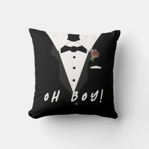 Little Man Tuxedo Throw Pillow