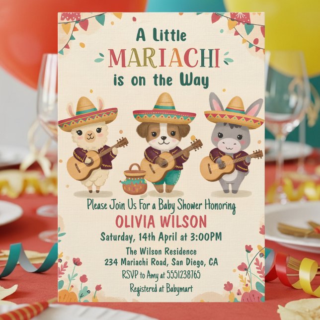 Little Mariachi Fiesta Invitation (Creator Uploaded)