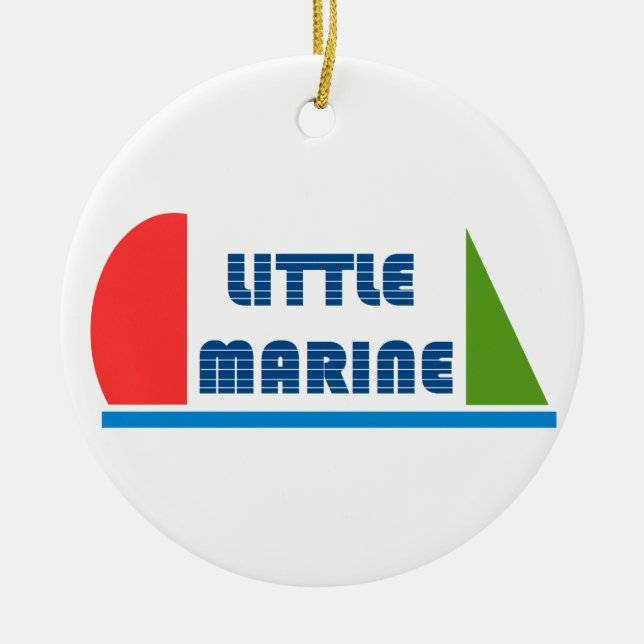 little marine ceramic tree decoration (Front)