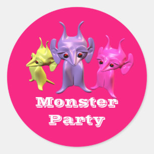 Little Martians, personalised for children. Classic Round Sticker