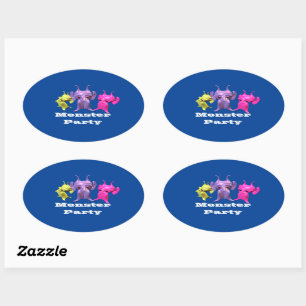 Little Martians, personalised for children. Oval Sticker
