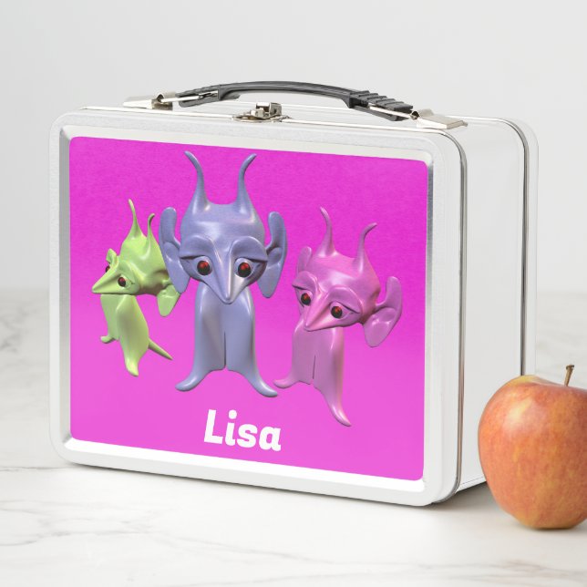 Little Martians personalised   Metal Lunch Box (In Situ)