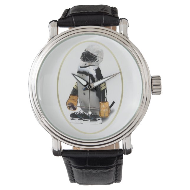 Little Mascot Hockey Player Penguin Watch (Front)