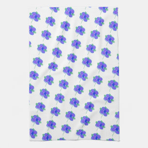 Little Mauve Flowered Kitchen Tea Towel
