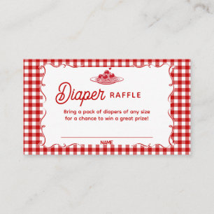 Little Meatball Baby Shower Diaper Raffle Card