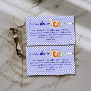 Little Meatball Display Shower Blue Baby Shower Enclosure Card