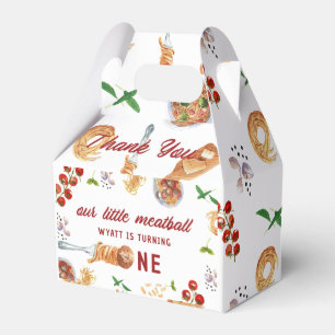 Little Meatball First Birthday  Favour Box