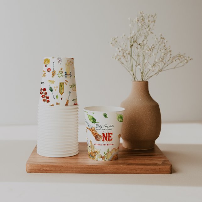 Little Meatball | Holy Ravioli First Birthday Paper Cups (Creator Uploaded)